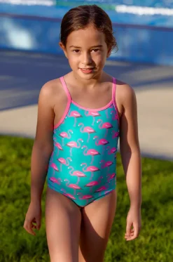 One Pieces^Funkita Girls Go Flamingo One Piece Teal/pink