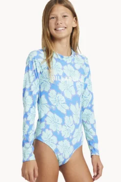 Rashies & Sunsuits^Billabong Girls Happy Hibiscus Sunsuit Blue