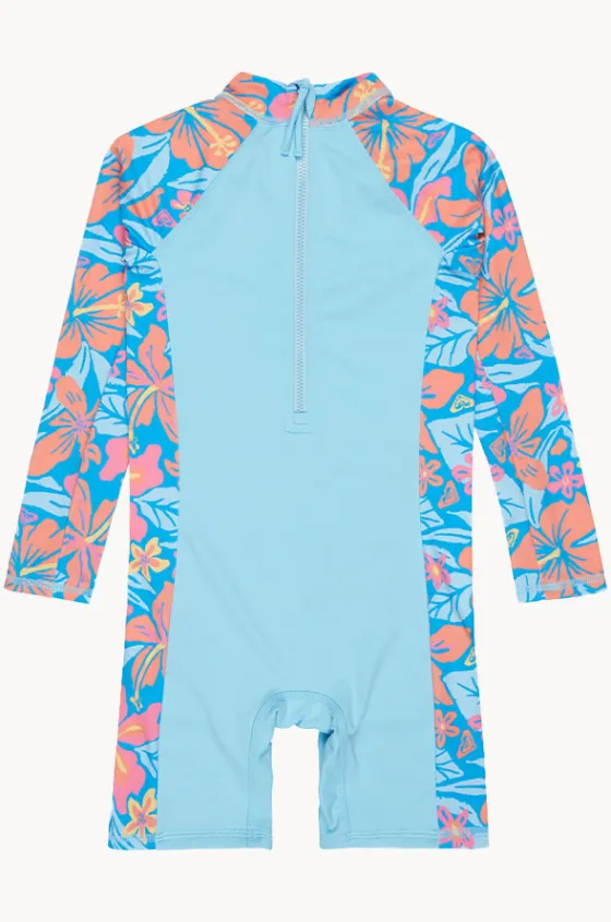 Rashies & Sunsuits^Roxy Girls Hibiscus Hugs Spring Suit Blue/orange