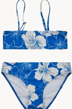 Bikini Sets^Roxy Girls Hippy Hibiscus Bralette Set Cobalt