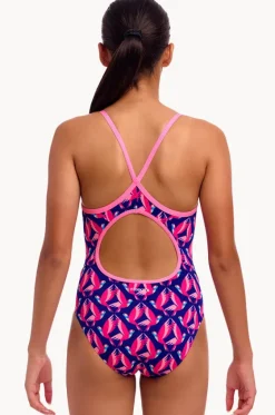 One Pieces^Funkita Girls Ho Hum Diamond Back One Piece Navy/pink