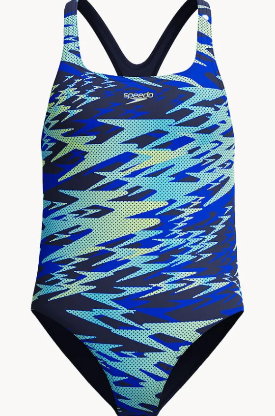 One Pieces^Speedo Girls Hyperboom Allover Medalist One Piece Blue/green