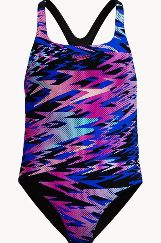 One Pieces^Speedo Girls Hyperboom Allover Medalist One Piece Black/multi