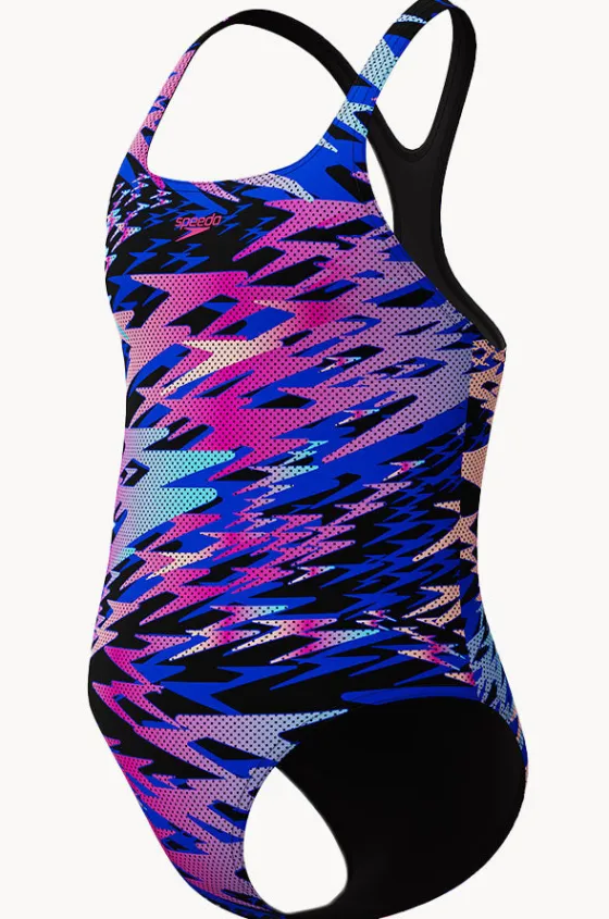 One Pieces^Speedo Girls Hyperboom Allover Medalist One Piece Black/multi