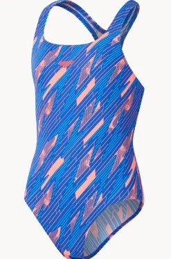 One Pieces^Speedo Girls Hyperboom Allover Medalist One Piece Blue/orange