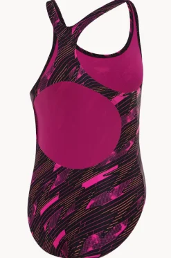 One Pieces^Speedo Girls Hyperboom Allover Medalist One Piece Black/Pink