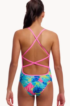 One Pieces^Funkita Girls I'm Leaving Strapped In One Piece Blue/pink