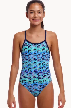 One Pieces^Funkita Girls Jack Stack Single Strap One Piece Blue