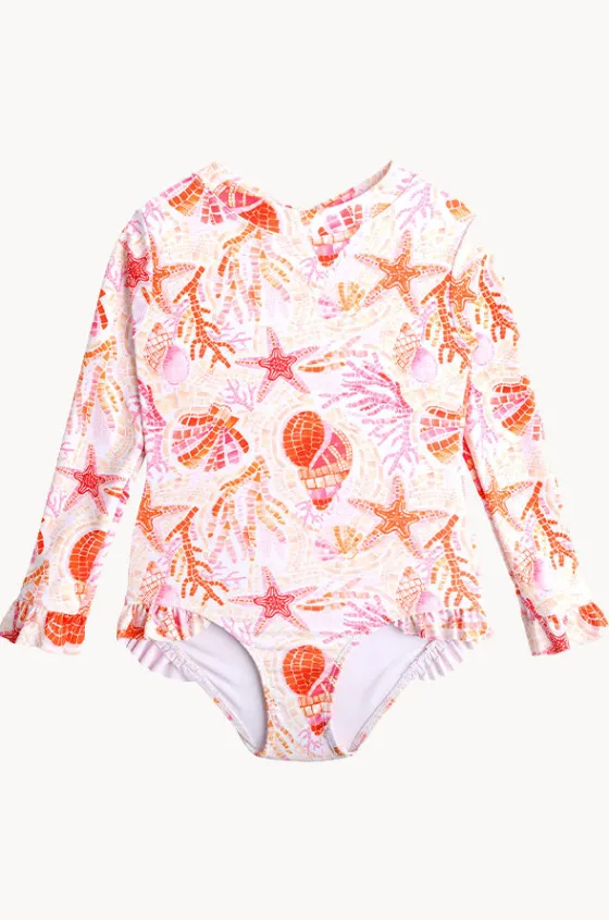 Rashies & Sunsuits^Seafolly Girls Girls La Mer Frill Sunsuit Orange/Pink