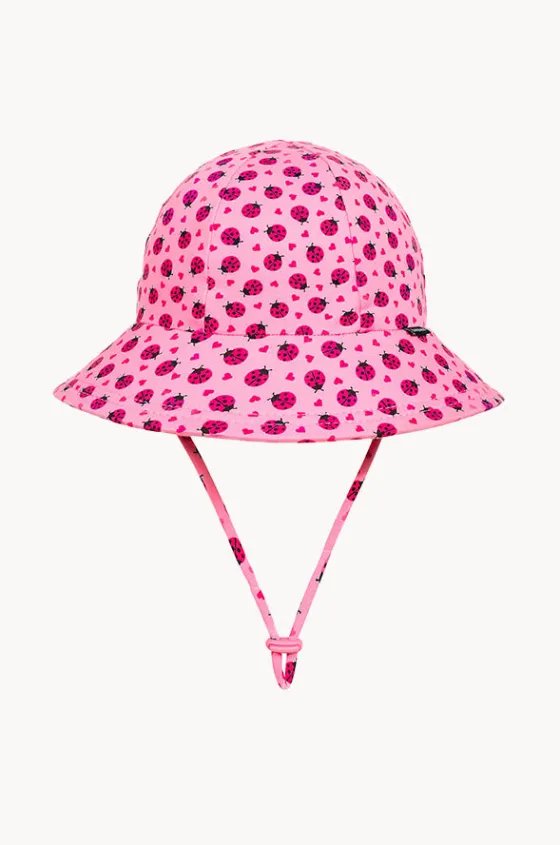 Hats^Bedhead Girls Ladybug Ponytail Bucket Hat Pink