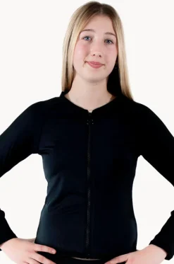 Rashies & Sunsuits^Base Swim Girls Long Sleeve Rashie Black