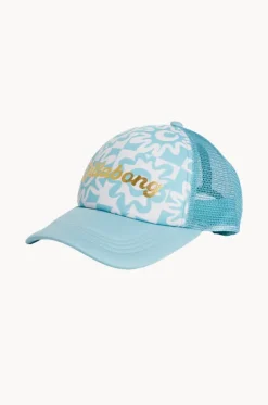 Hats^Billabong Girls Lost On You Trucker Cap Mist Blue