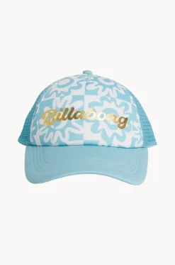 Hats^Billabong Girls Lost On You Trucker Cap Mist Blue