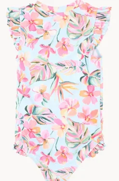 Rashies & Sunsuits^Minihaha Girls Lou Short Sleeve Sunsuit Blue/Pink