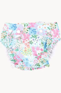 Swim Nappies^Minihaha Girls Lula Aqua Nappy Blue/multi