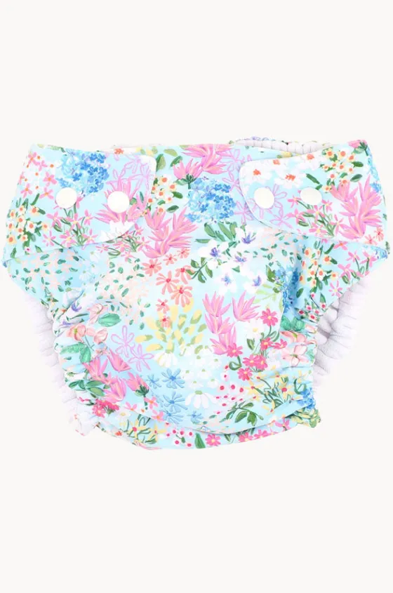 Swim Nappies^Minihaha Girls Lula Aqua Nappy Blue/multi