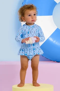 Rashies & Sunsuits^Seafolly Girls Girls Marbella Suntop Set Blue