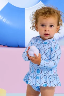 Rashies & Sunsuits^Seafolly Girls Girls Marbella Suntop Set Blue