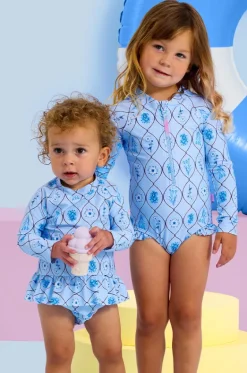 Rashies & Sunsuits^Seafolly Girls Girls Marbella Suntop Set Blue