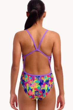 One Pieces^Funkita Girls Mess Match Single Strap One Piece Purple/multi