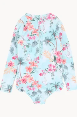 Rashies & Sunsuits^Minihaha Girls Milana Long Sleeve Sunsuit Blue/Multi