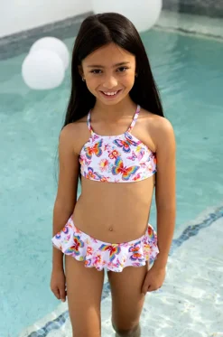 Bikini Sets^Salty Ink Girls Miss Aloha Crop Set Blue/Natural