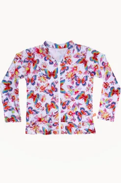 Rashies & Sunsuits^Salty Ink Girls Miss Aloha Long Sleeve Suntop Blue/Natural