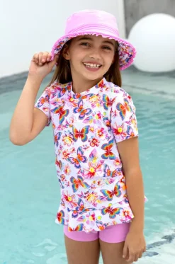 Rashies & Sunsuits^Salty Ink Girls Miss Aloha Suntop Set Blue/Natural