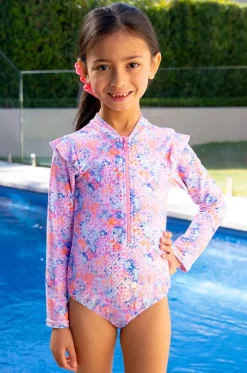 Rashies & Sunsuits^Salty Ink Girls Miss Cupcake Sunsuit Pink/blue