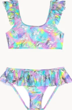 Bikini Sets^Salty Ink Girls Miss Dazzle Frill Crop Set Multi