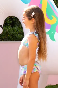 Bikini Sets^Salty Ink Girls Miss Dazzle Frill Crop Set Multi