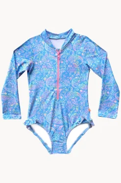 Rashies & Sunsuits^Salty Ink Girls Miss Mystical Long Sleeve Sunsuit Blue/Pink
