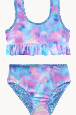 Bikini Sets^Salty Ink Girls Miss Mystical Reversible Crop Set Blue/Pink