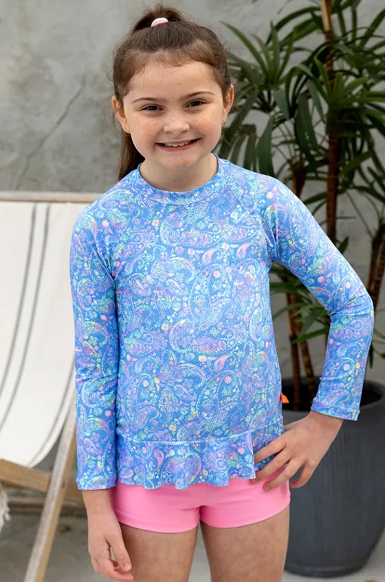 Rashies & Sunsuits^Salty Ink Girls Miss Mystical Suntop Set Blue/Pink