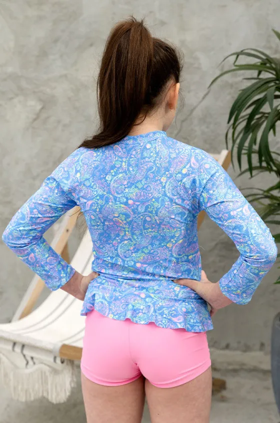 Rashies & Sunsuits^Salty Ink Girls Miss Mystical Suntop Set Blue/Pink