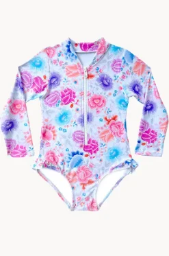Rashies & Sunsuits^Salty Ink Girls Miss Long Sleeve Sunsuit Peony