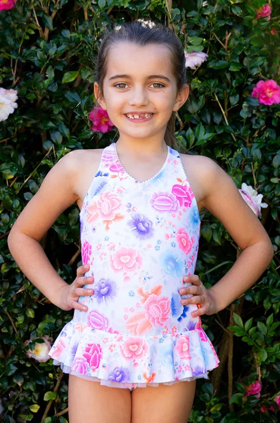 One Pieces^Salty Ink Girls Miss One Piece Peony