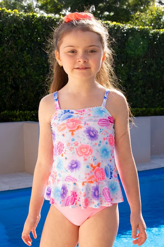 Tankini Sets^Salty Ink Girls Miss Tankini Set Peony