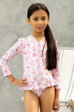 Rashies & Sunsuits^Salty Ink Girls Miss Rosie Sunsuit Pink