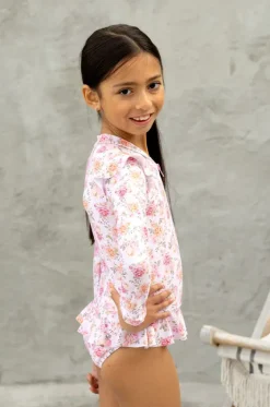 Rashies & Sunsuits^Salty Ink Girls Miss Rosie Sunsuit Pink