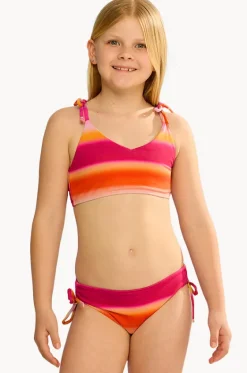 Bikini Sets^Seafolly Girls Girls Ombre Tie Crop Set Orange/Pink