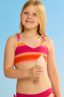 Bikini Sets^Seafolly Girls Girls Ombre Tie Crop Set Orange/Pink