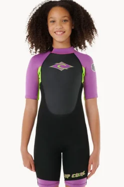 Wetsuits^Rip Curl Girls Omega Spring Suit Black/purple