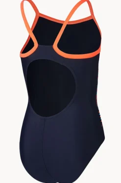 One Pieces^Speedo Girls Plastisol Placement Thinstrap Muscleback One Piece Navy/red