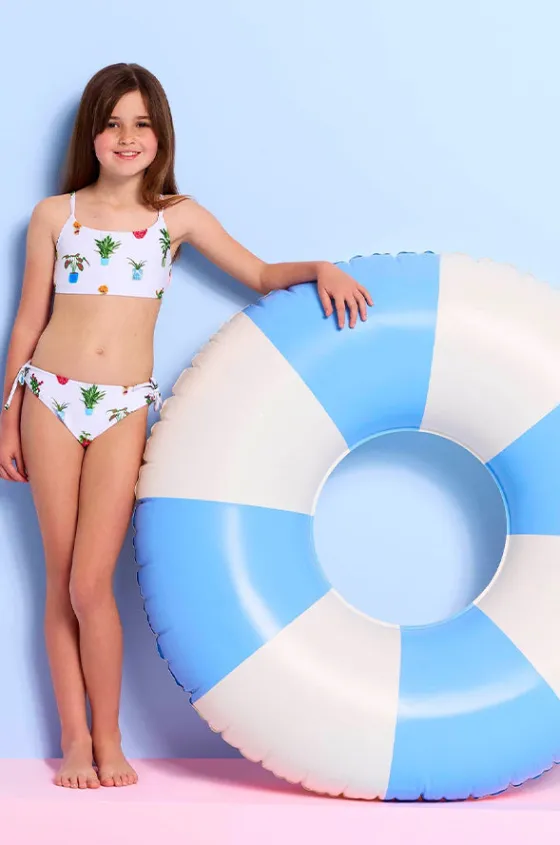 Bikini Sets^Seafolly Girls Girls Playa Bonita Crop Set WHITE