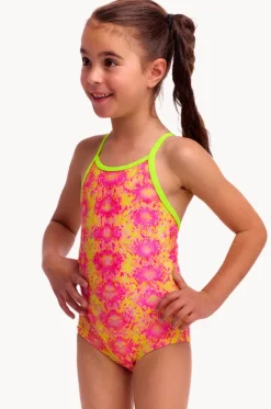 One Pieces^Funkita Girls Poison Pink One Piece Pink/yellow