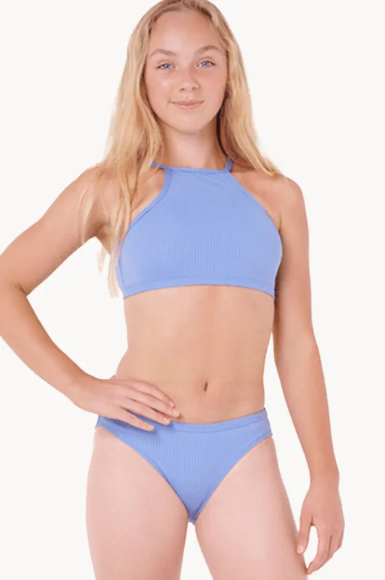 Bikini Sets^Rip Curl Girls Premium Rib 2.0 High Neck Crop Set Blue