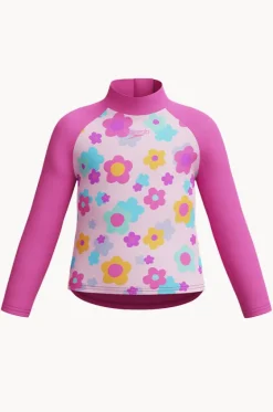 Rashies & Sunsuits|Rashies & Sunsuits^Speedo Girls Print Long Sleeve Suntop Flamingo