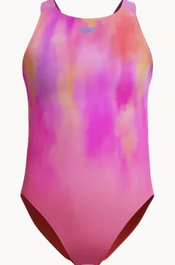 One Pieces^Speedo Girls Printed Pulseback One Piece Pink