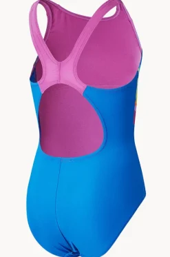 One Pieces^Speedo Girls Printed Pulseback One Piece Blue/multi